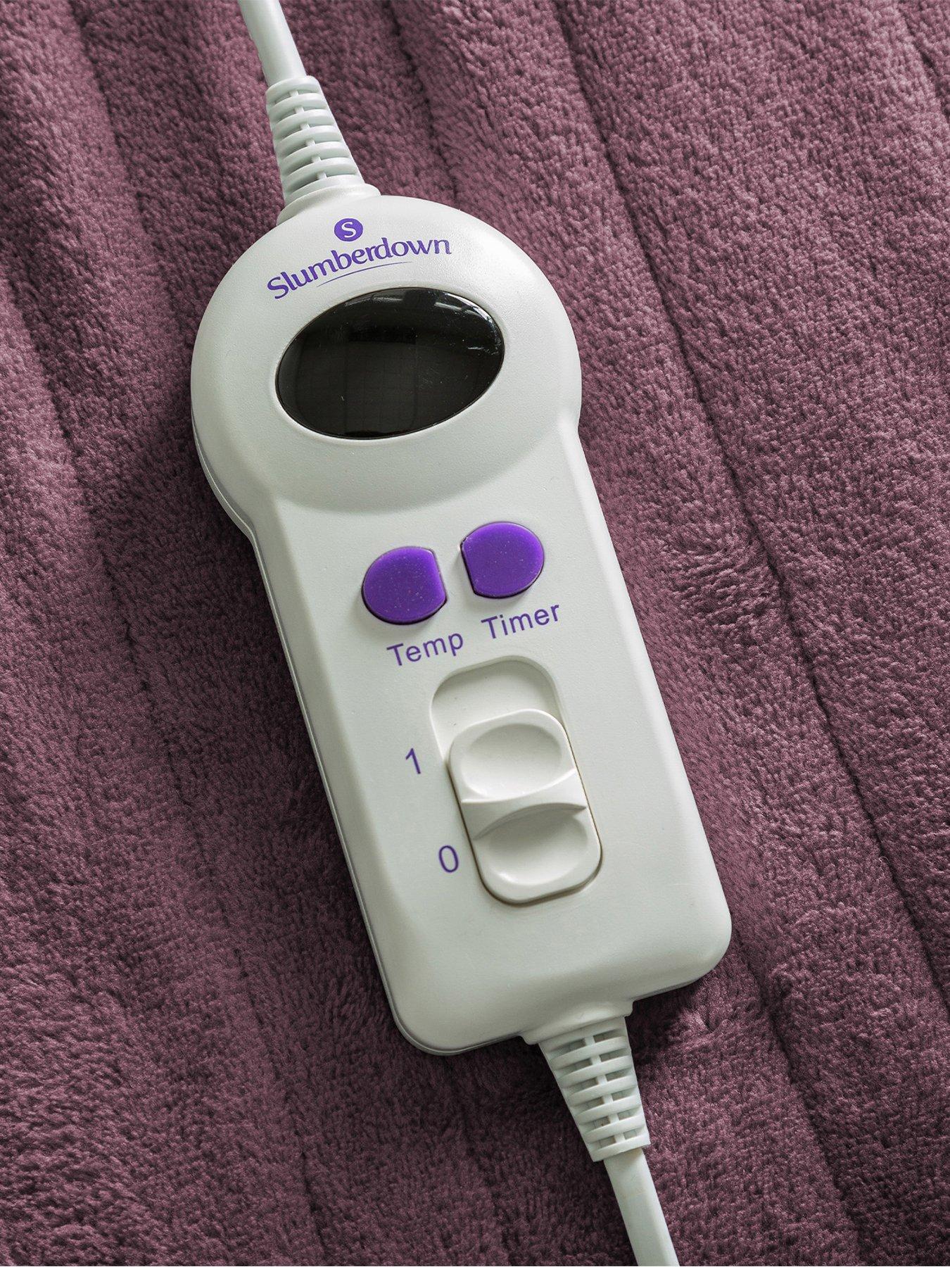  image of slumberdown-comfy-hugs-heated-throw-in-plum