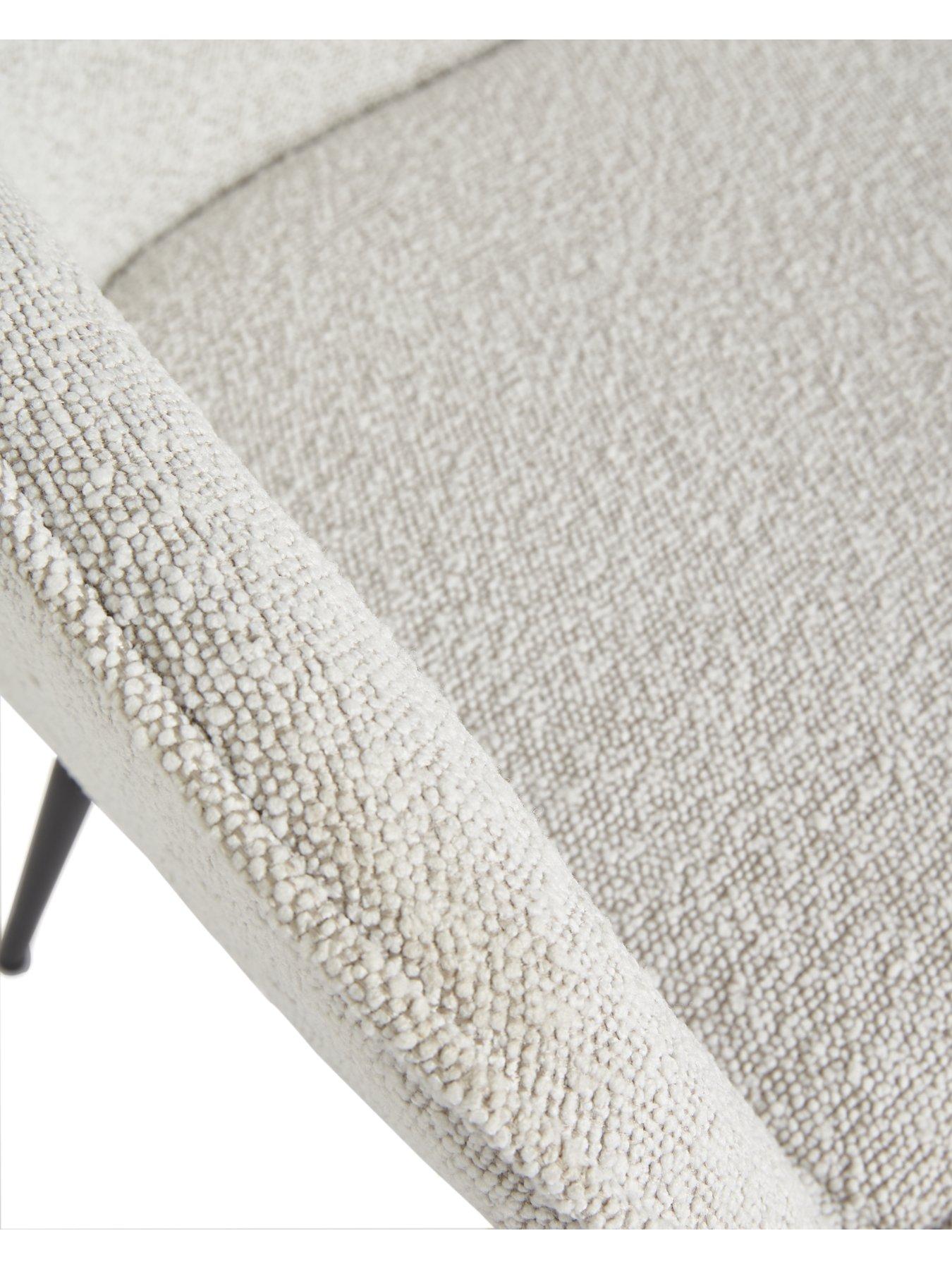 Image 6 of 6 of The Very Collection Alisha Pair of Boucle Dining Chairs - Cream/Black&nbsp;- FSC&reg; Certified