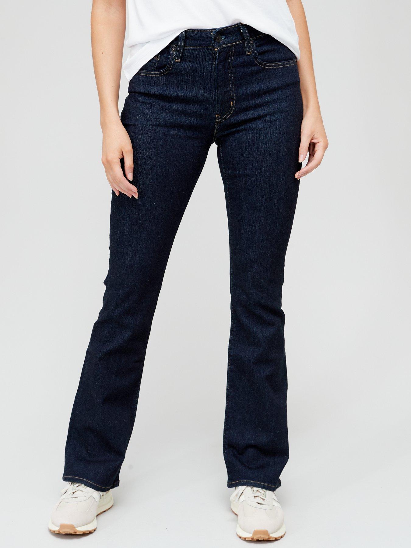 Buy Navy Blue High Rise Bootcut Jeans Online