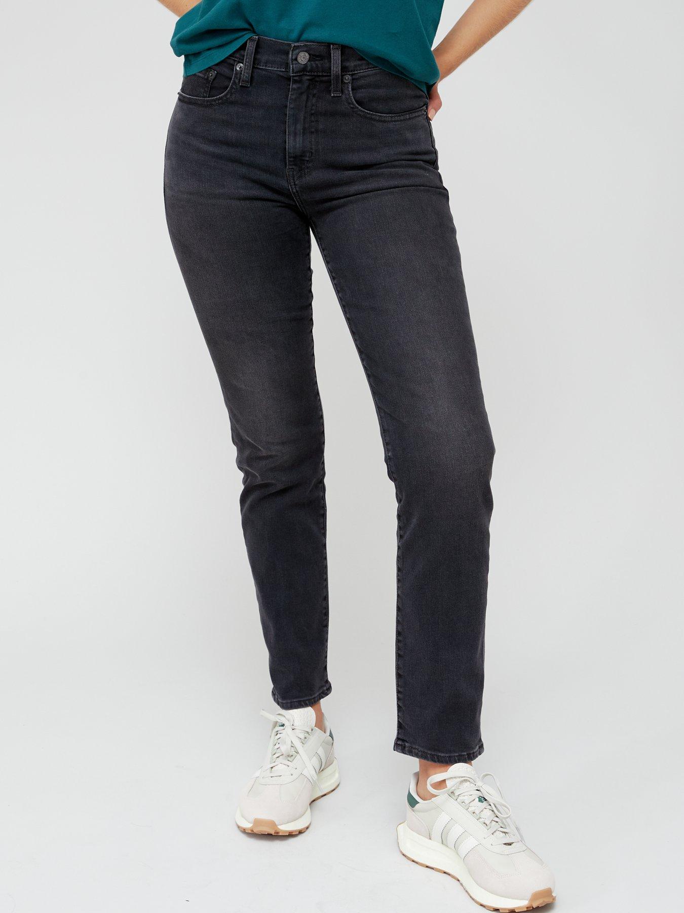 Image 1 of 4 of Levi's 724&trade;&nbsp;High Rise Slim Straight Jeans - Never Forget Grey