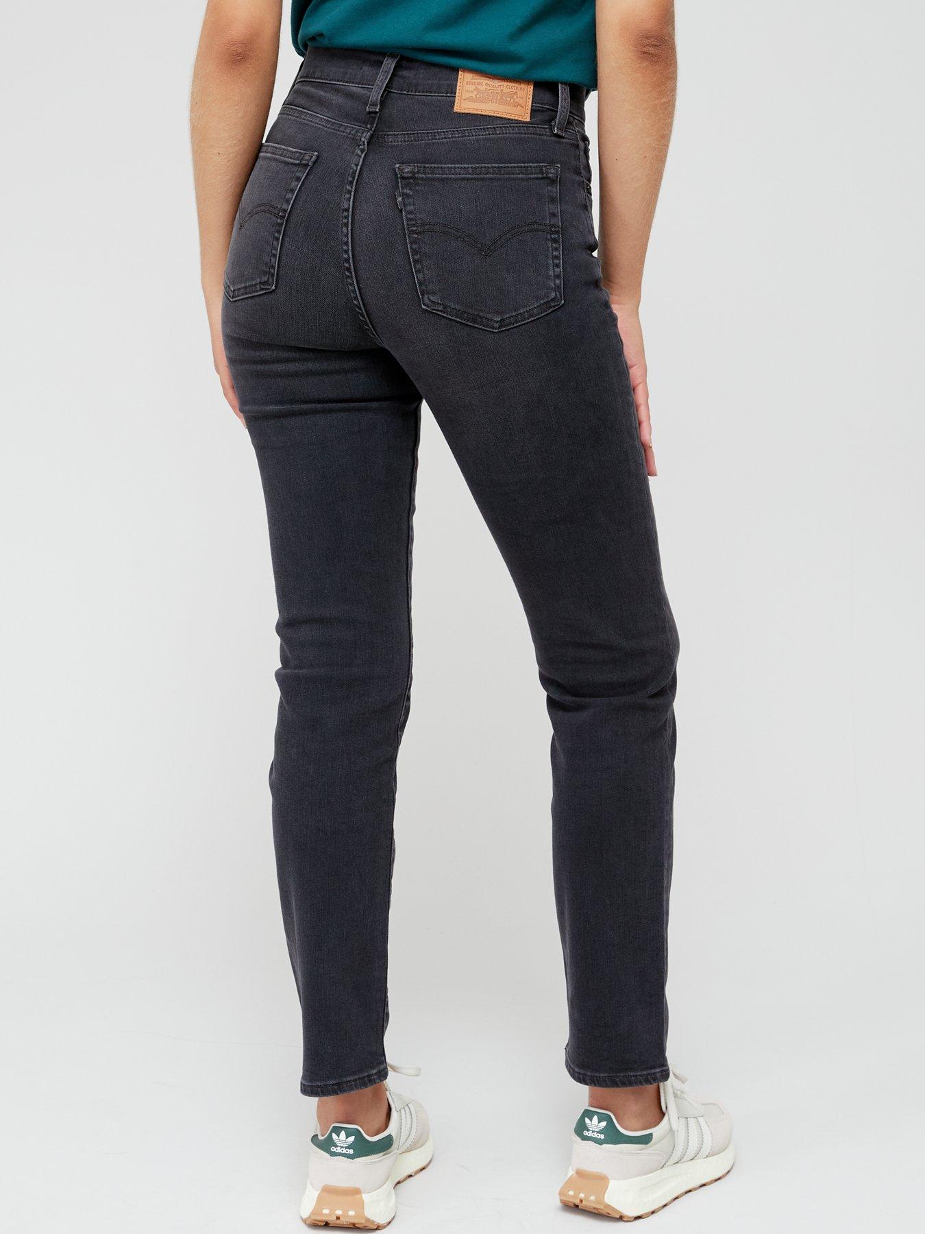 Image 2 of 4 of Levi's 724&trade;&nbsp;High Rise Slim Straight Jeans - Never Forget Grey