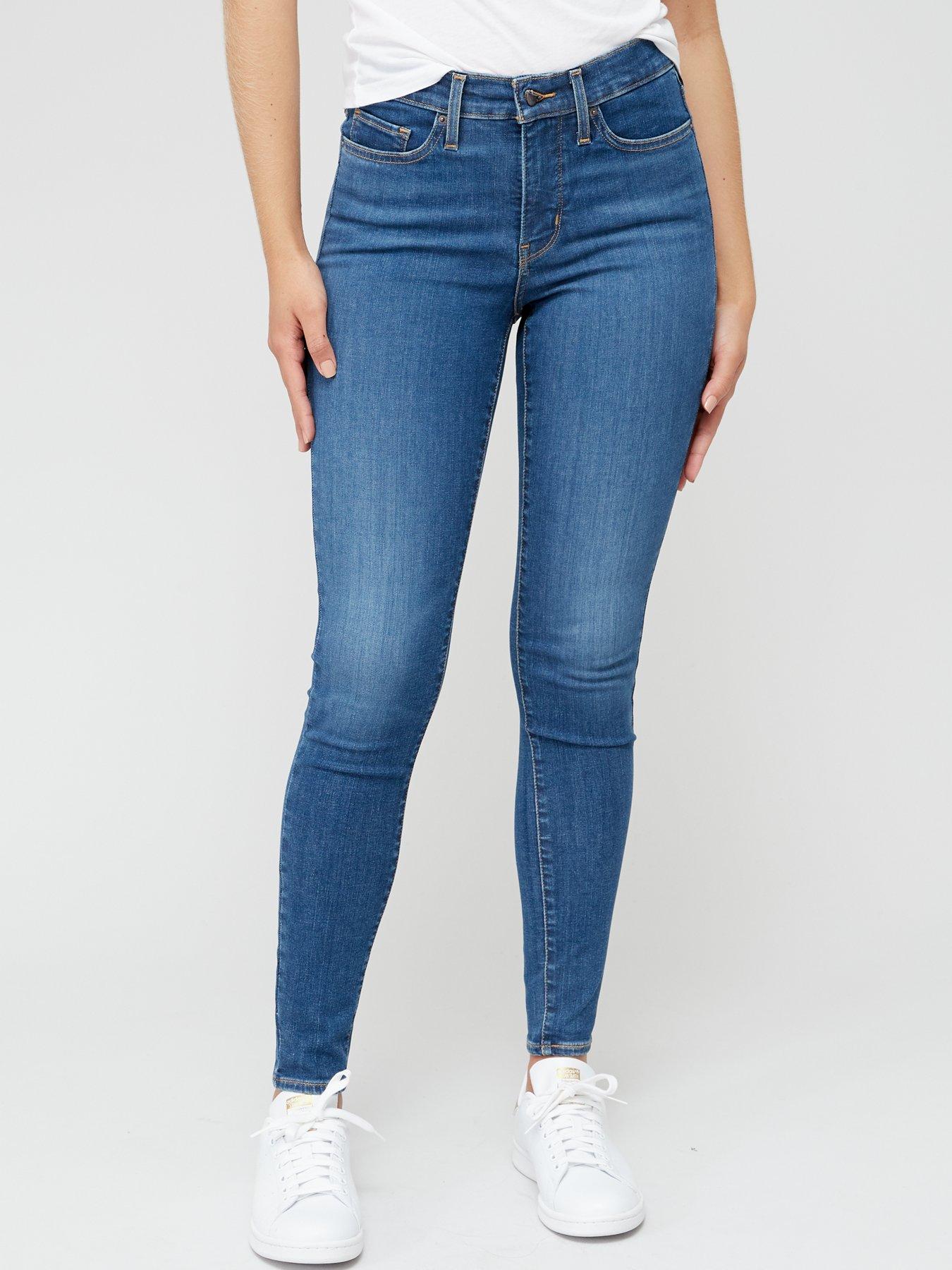 SALE: High Waisted Super Skinny Jeans in Blue | SilkFred