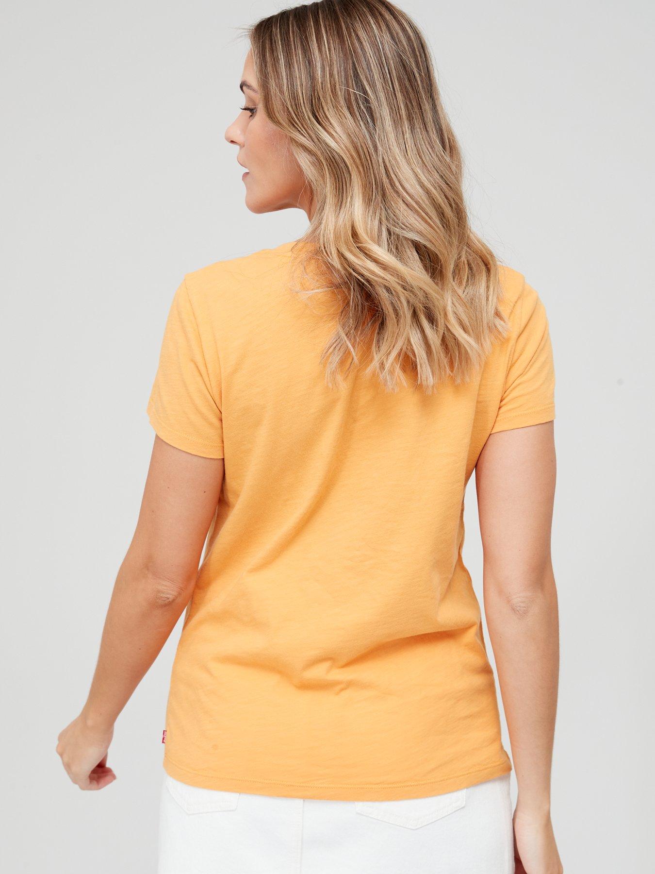  image of levis-graphic-perfect-vneck-golden-nugget-yellow
