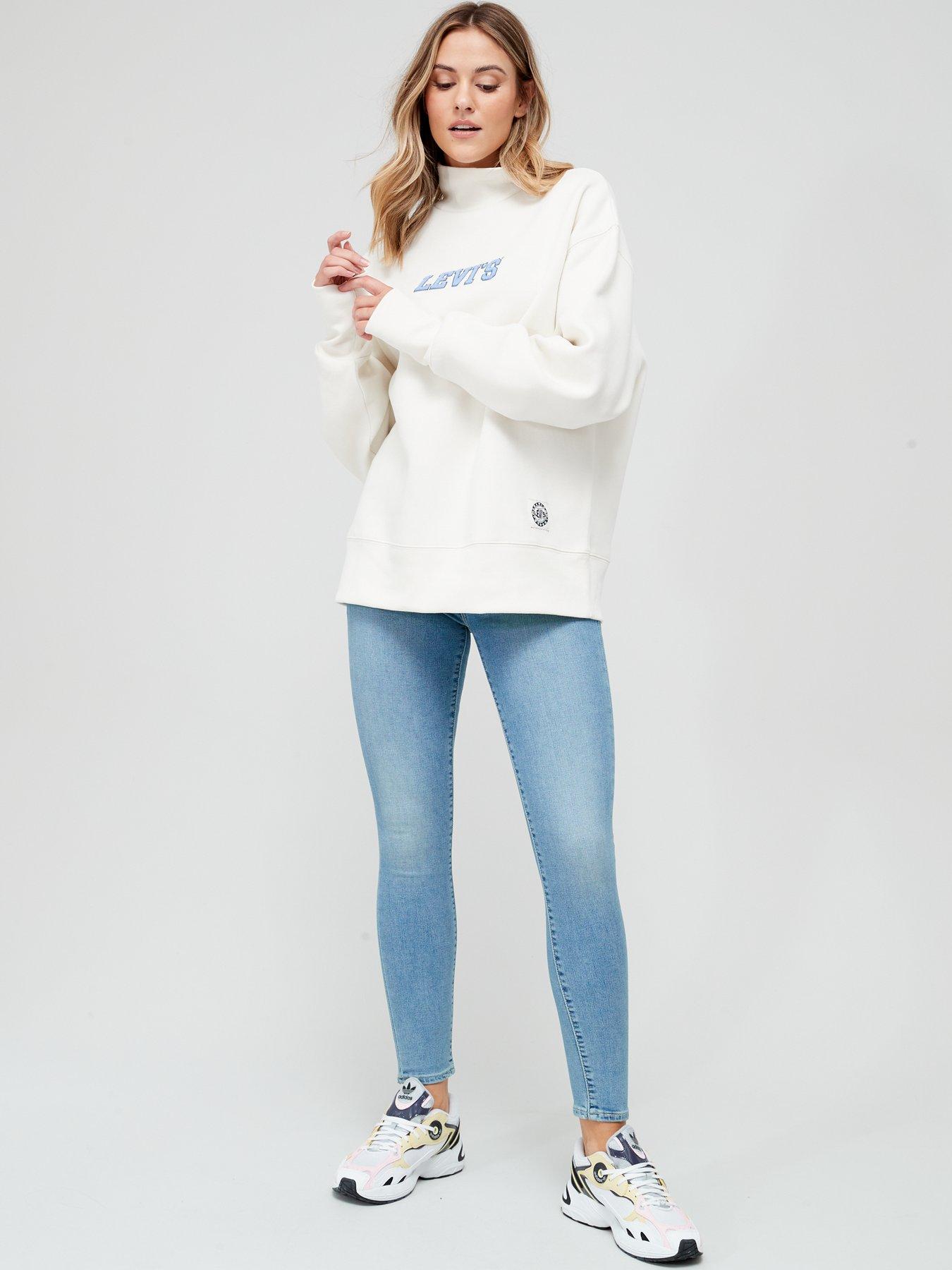  image of levis-721trade-high-waisted-skinny-jeans-blue-wave-light