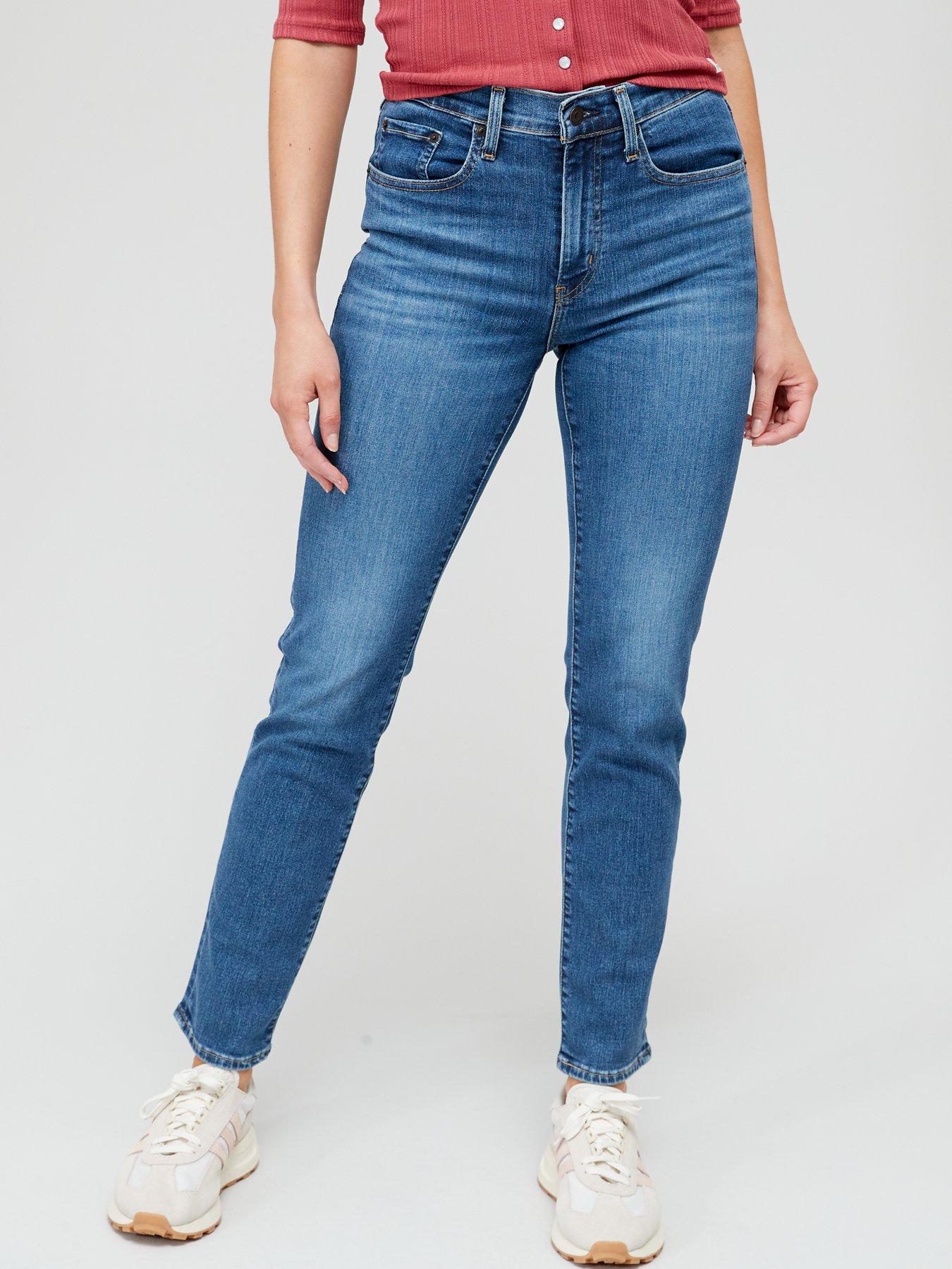 Levi's 724 High Rise Straight Jeans in Blue