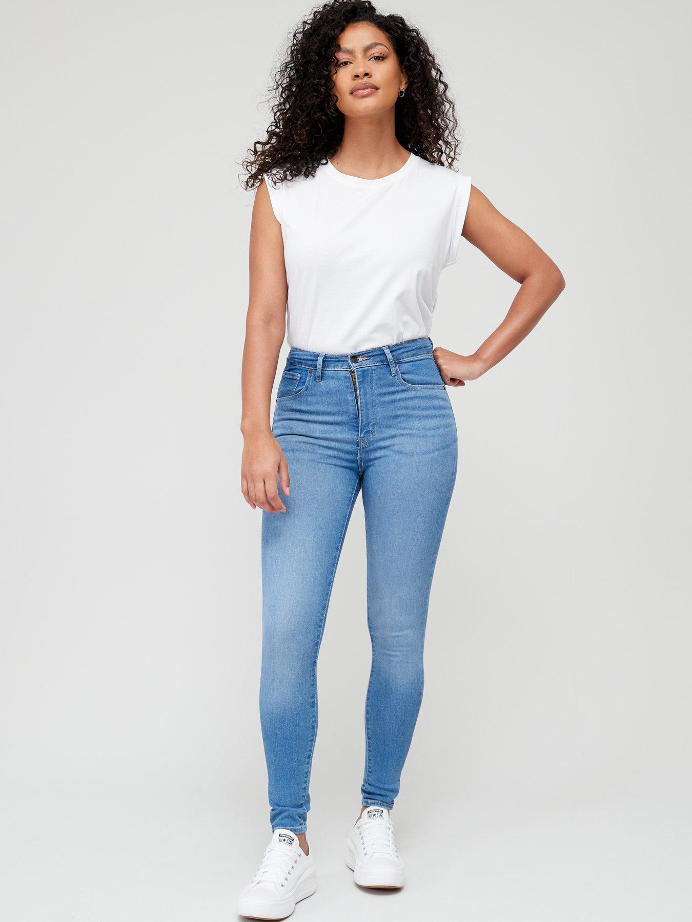 Levi's mile fashion high super skinny jeans white