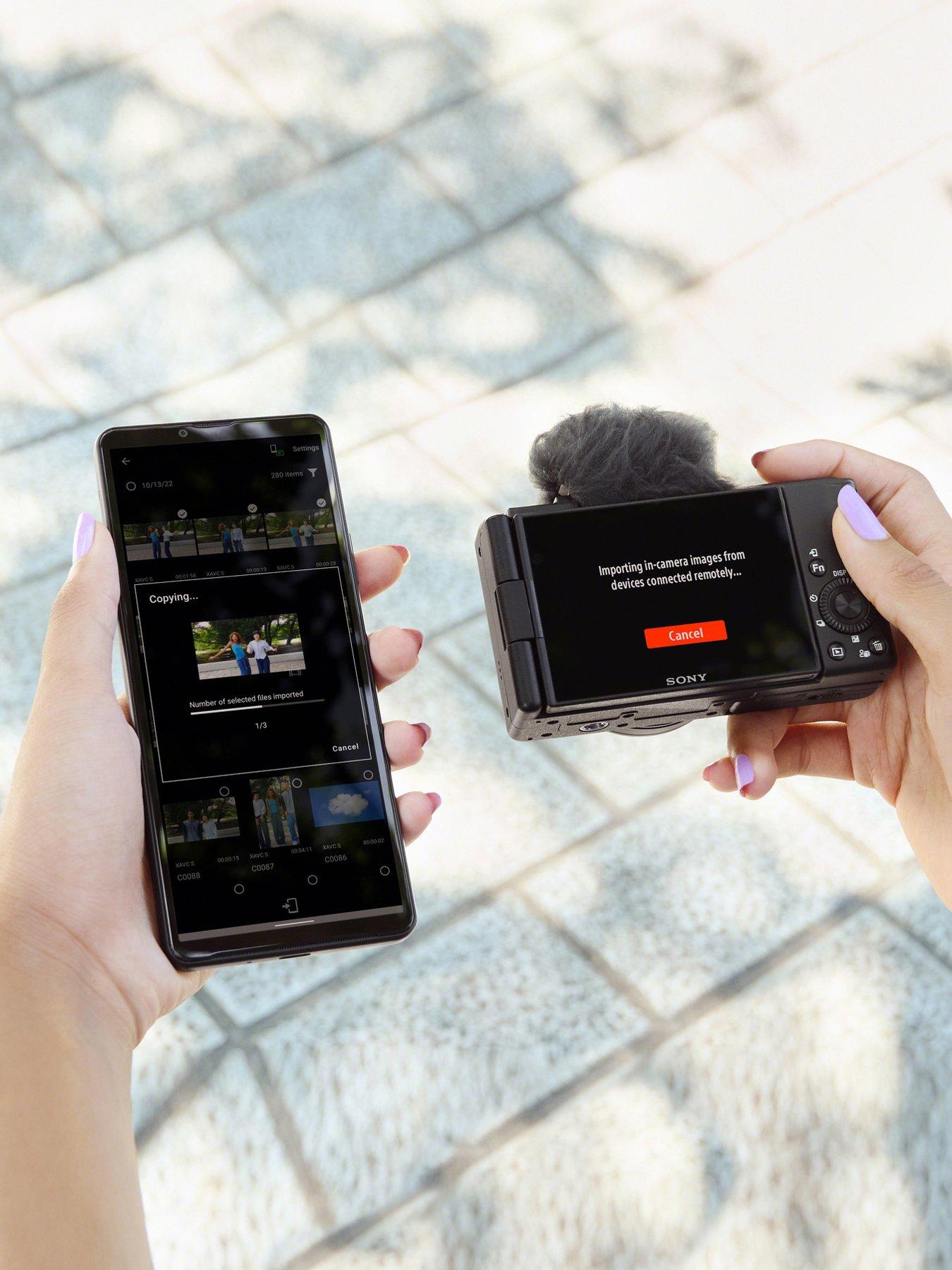  image of sony-vlog-camera-zv1fbdieu-digital-camera-vari-angle-screen-4k-video-slow-motion-vlog-features-amp-compactible-multifunctional-wireless-handgrip