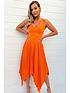  image of ax-paris-sleeveless-midi-dress-orange