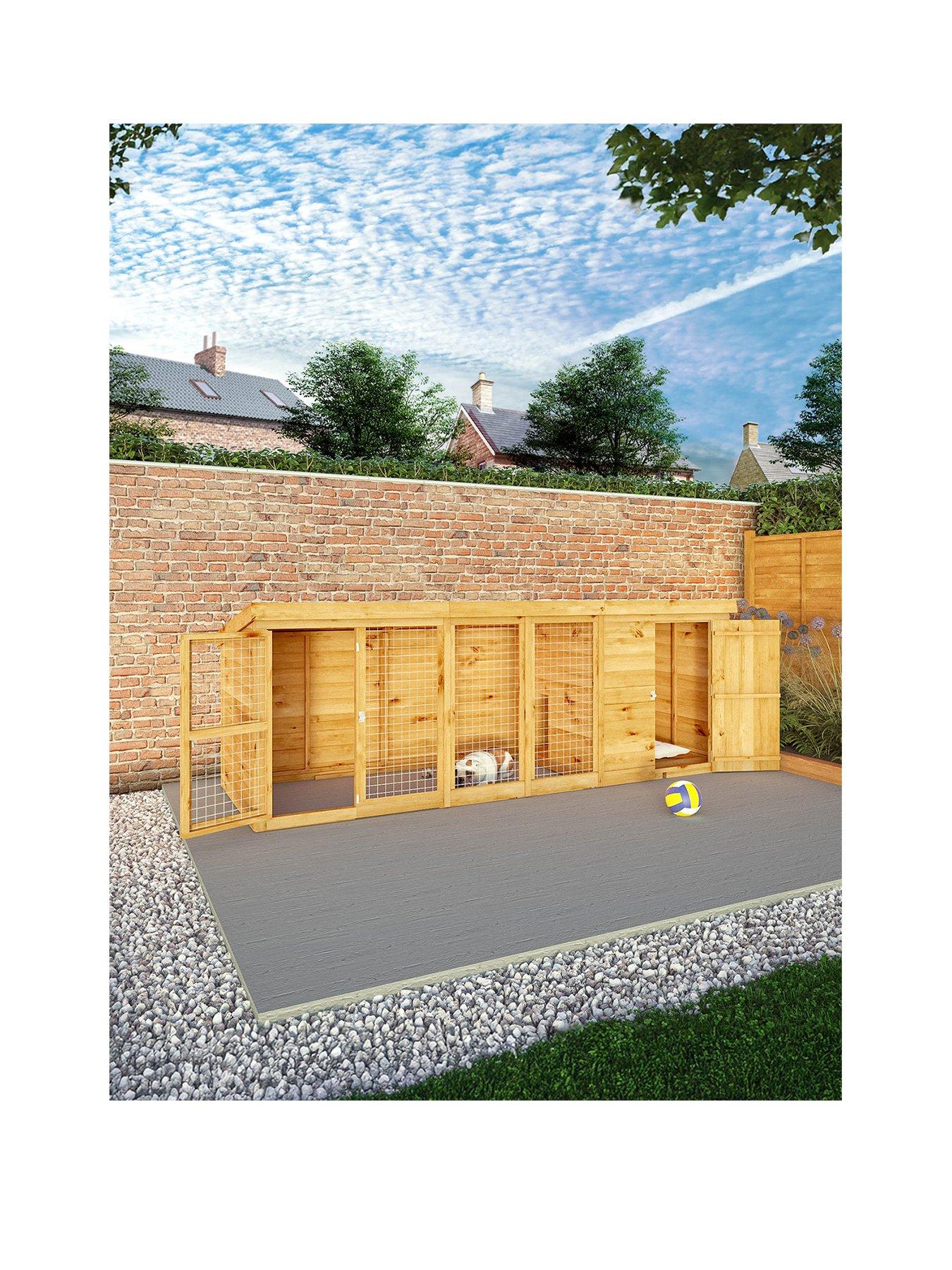 MERCIA 12 x 4 Berkshire Dog Kennel  &  Run