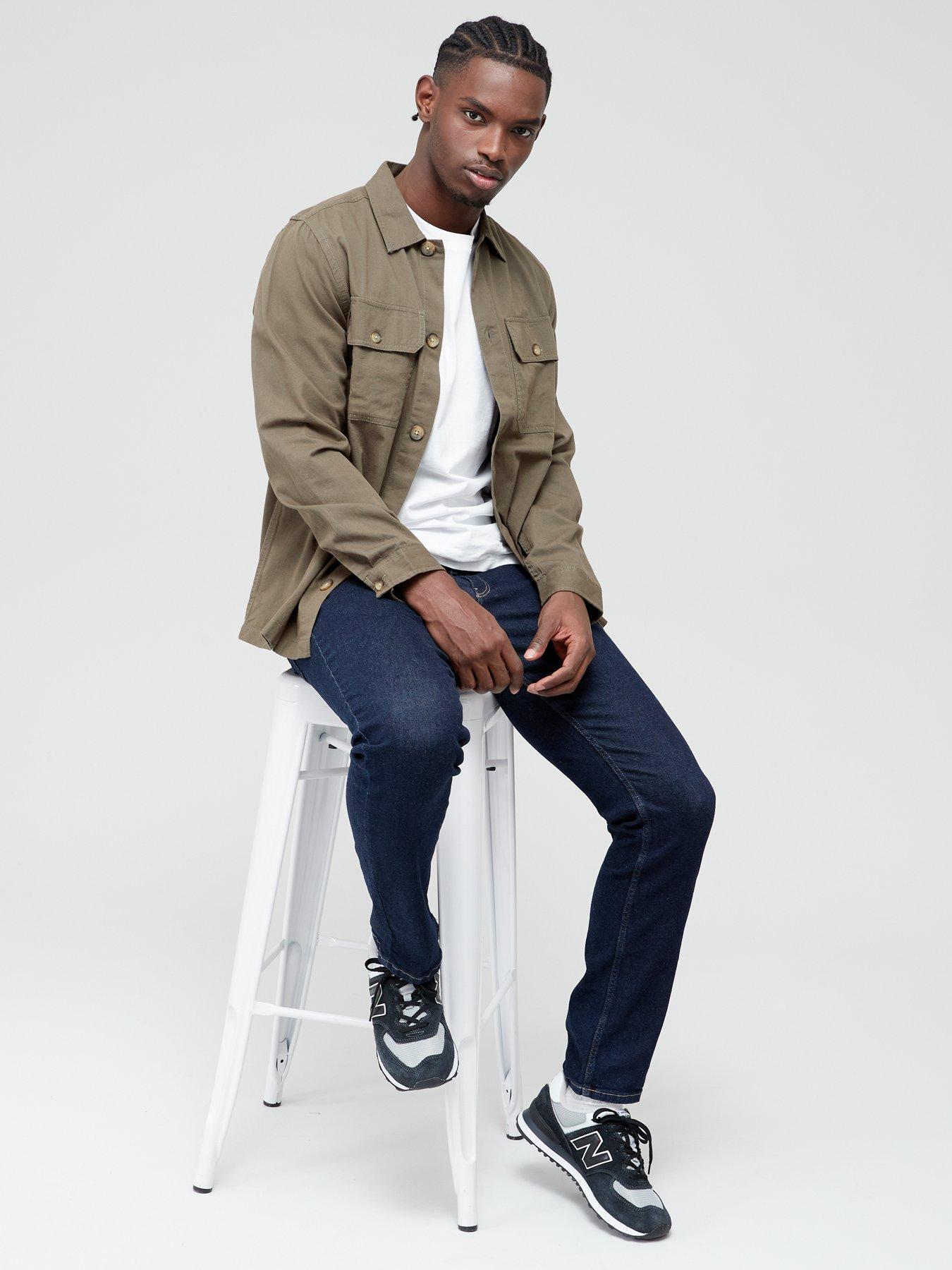  image of very-man-straight-jean-with-stretch-indigo-washnbsp
