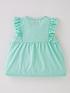  image of mini-v-by-very-girlsnbspfrill-sleeve-vest-mint-green