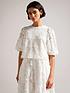  image of ted-baker-eliiy-boxy-fit-puffed-sleeve-top-white
