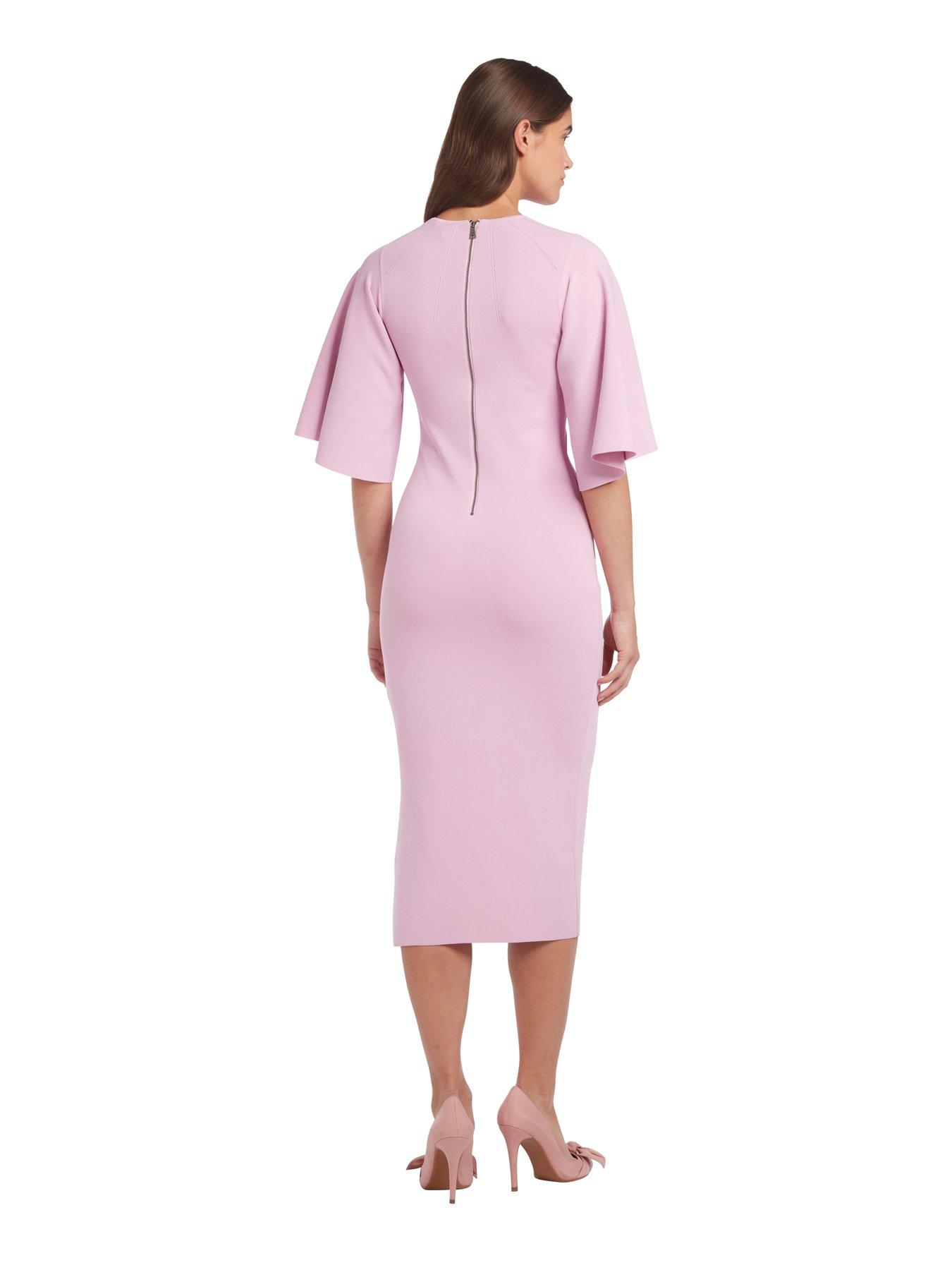 Ted Baker Lounia Fluted Sleeve Knitted Bodycon Midi Dress