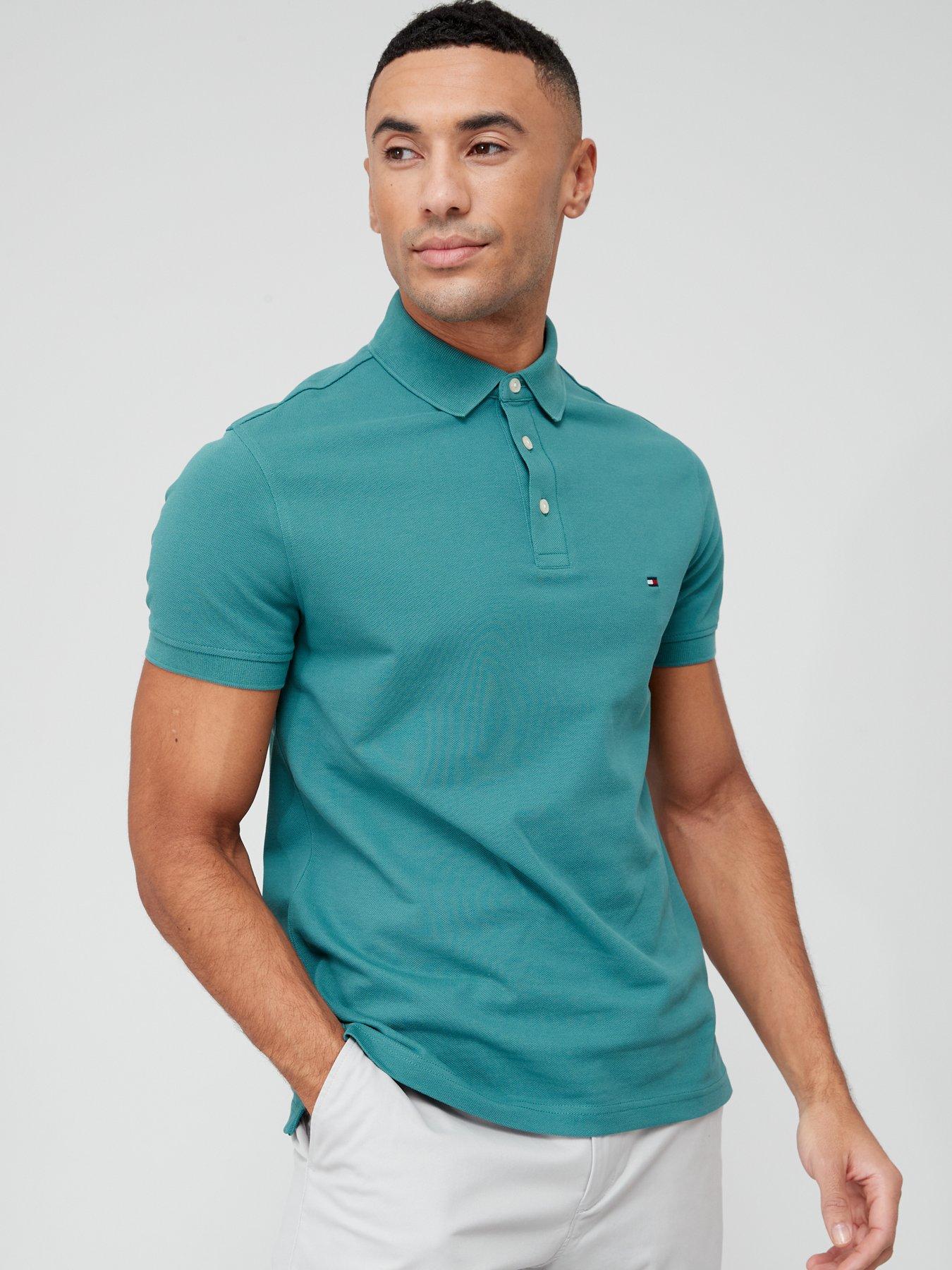 Tommy Hilfiger 1985 Slim Polo Shirt - Teal | littlewoods.com