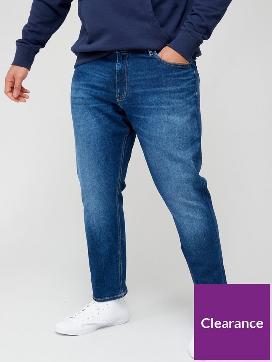 front image of tommy-jeans-big-amp-tall-ryan-regular-straight-jeans-dark-wash