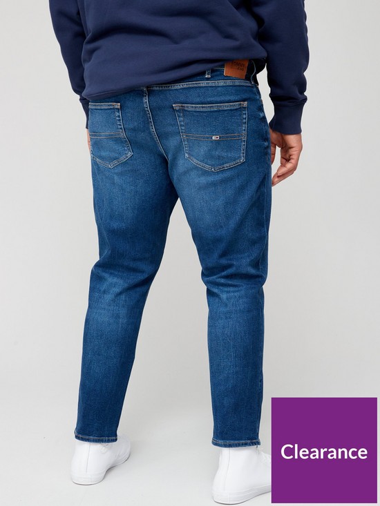 stillFront image of tommy-jeans-big-amp-tall-ryan-regular-straight-jeans-dark-wash