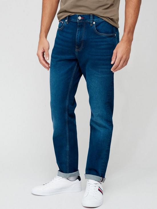 front image of tommy-hilfiger-mercer-omer-regularnbspstraight-leg-jeans--nbspindigo