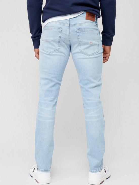 stillFront image of tommy-jeans-austin-slim-tapered-jean-bg1219-light-wash-blue