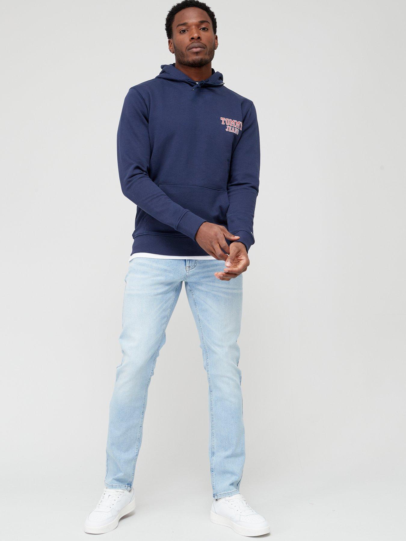  image of tommy-jeans-austin-slim-tapered-jean-bg1219-light-wash-blue