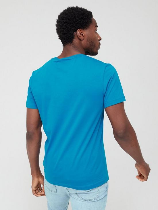 stillFront image of calvin-klein-jeans-coloured-address-small-box-t-shirt-blue