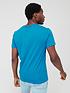  image of calvin-klein-jeans-coloured-address-small-box-t-shirt-blue