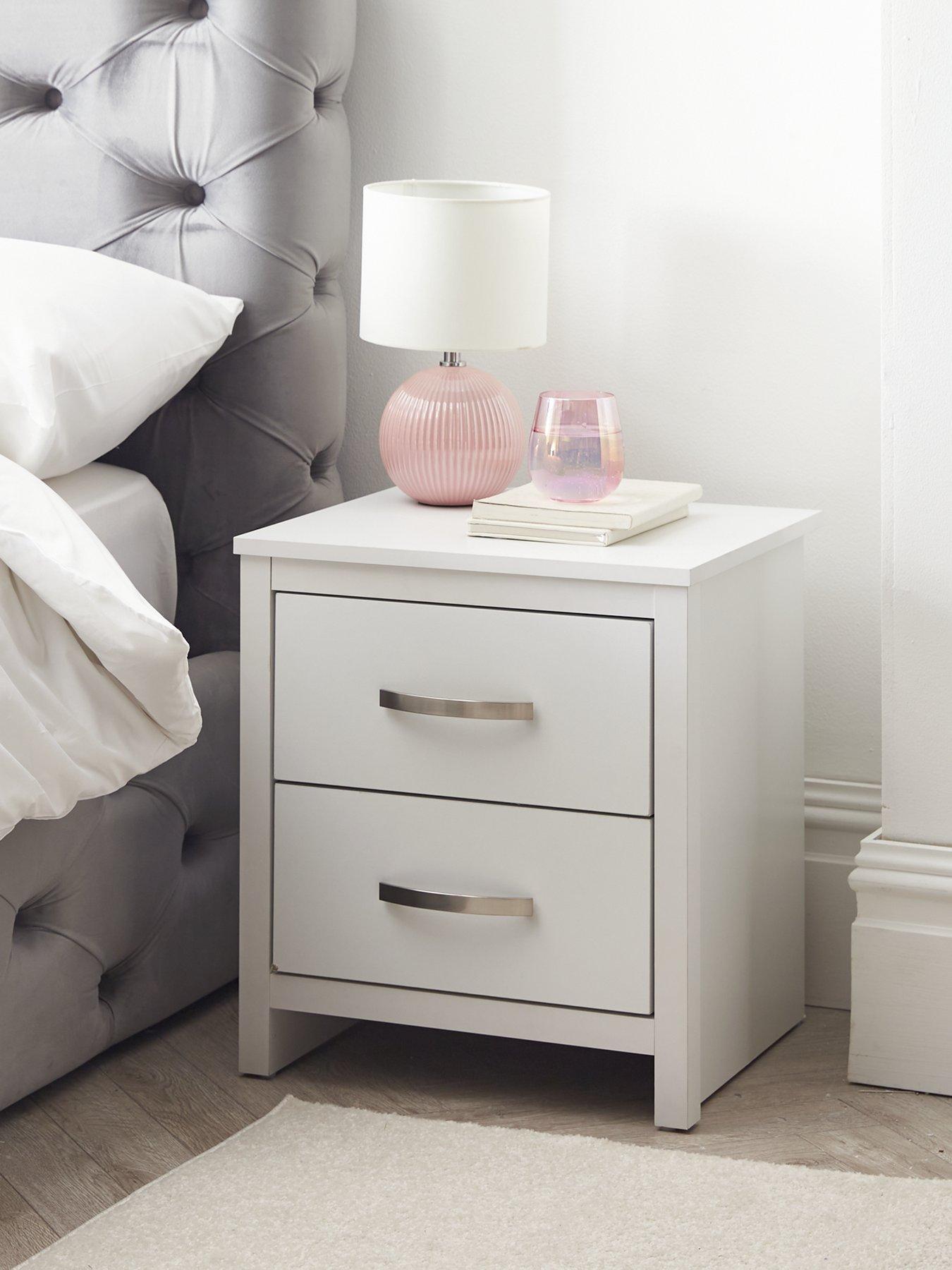 Light grey deals bedside drawers