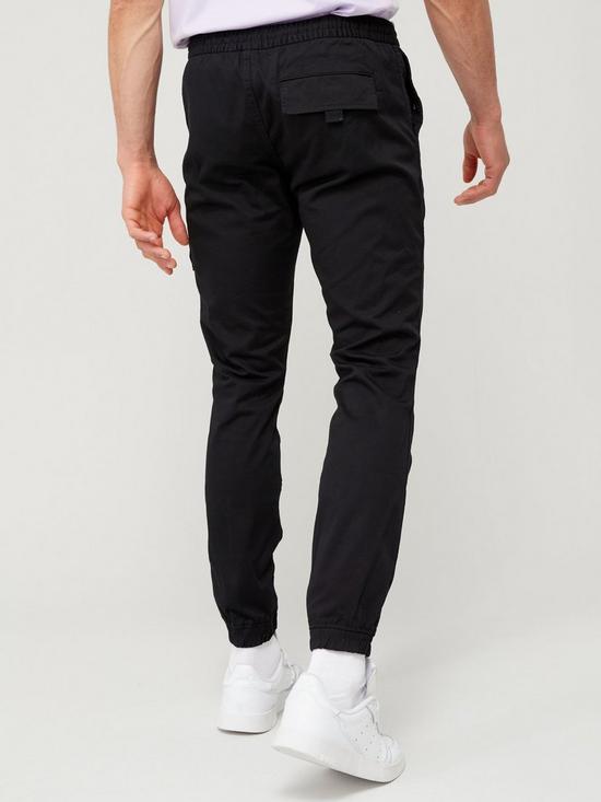 stillFront image of calvin-klein-jeans-monologo-badge-casual-chinos-black