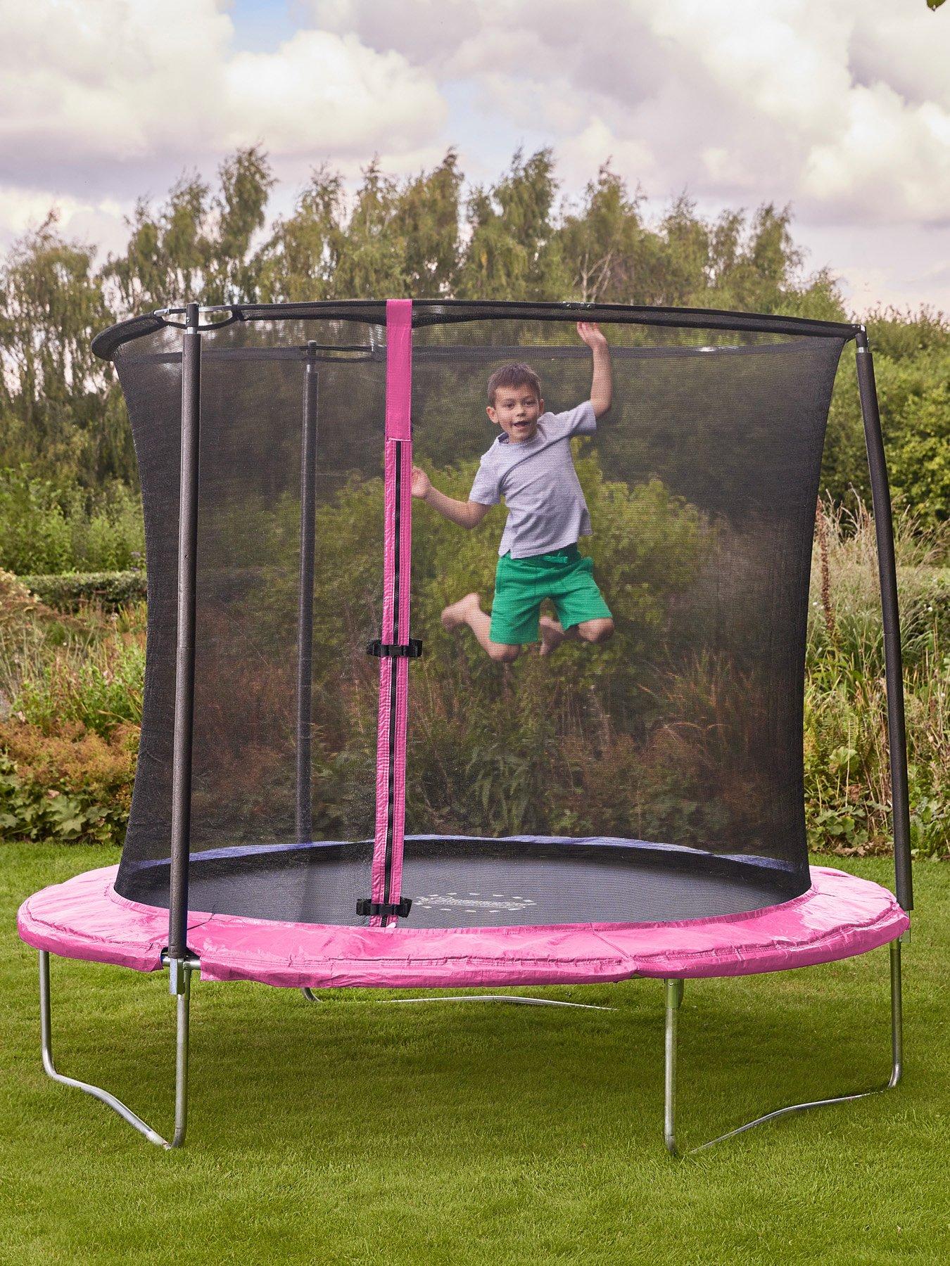 Upper Bounce Square Trampoline Set with Premium Top-Ring Enclosure and  Safety Pad – Outdoor Gymnastics Trampoline for Kids | Supports Up to 500  lbs In