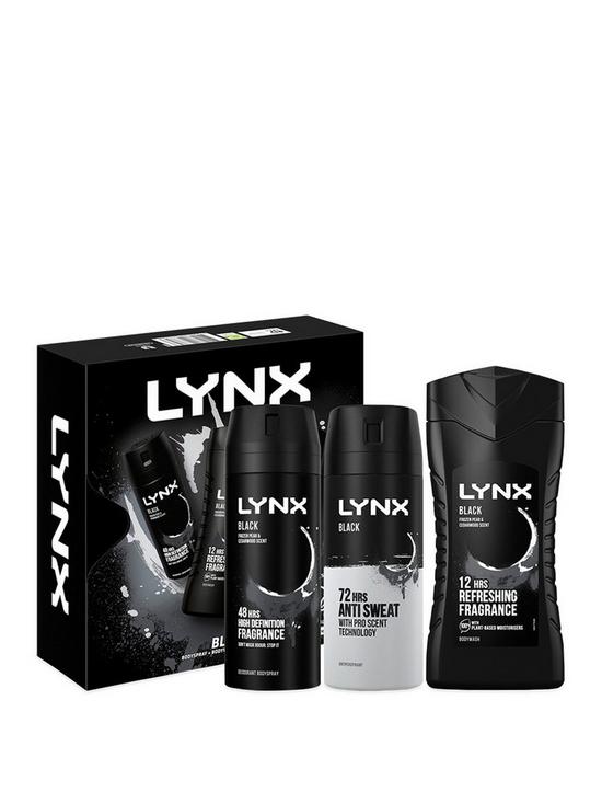 front image of lynx-black-trio-giftset