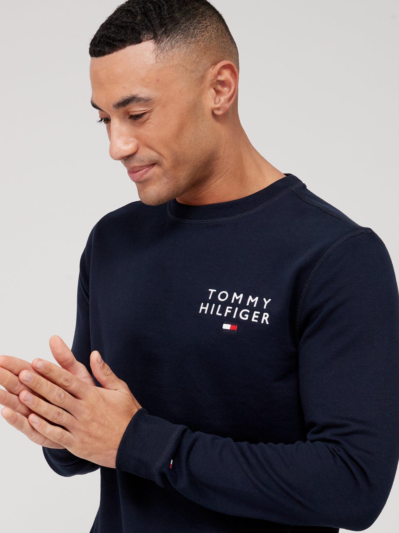  image of tommy-hilfiger-loungewear-crew-sweat-navy