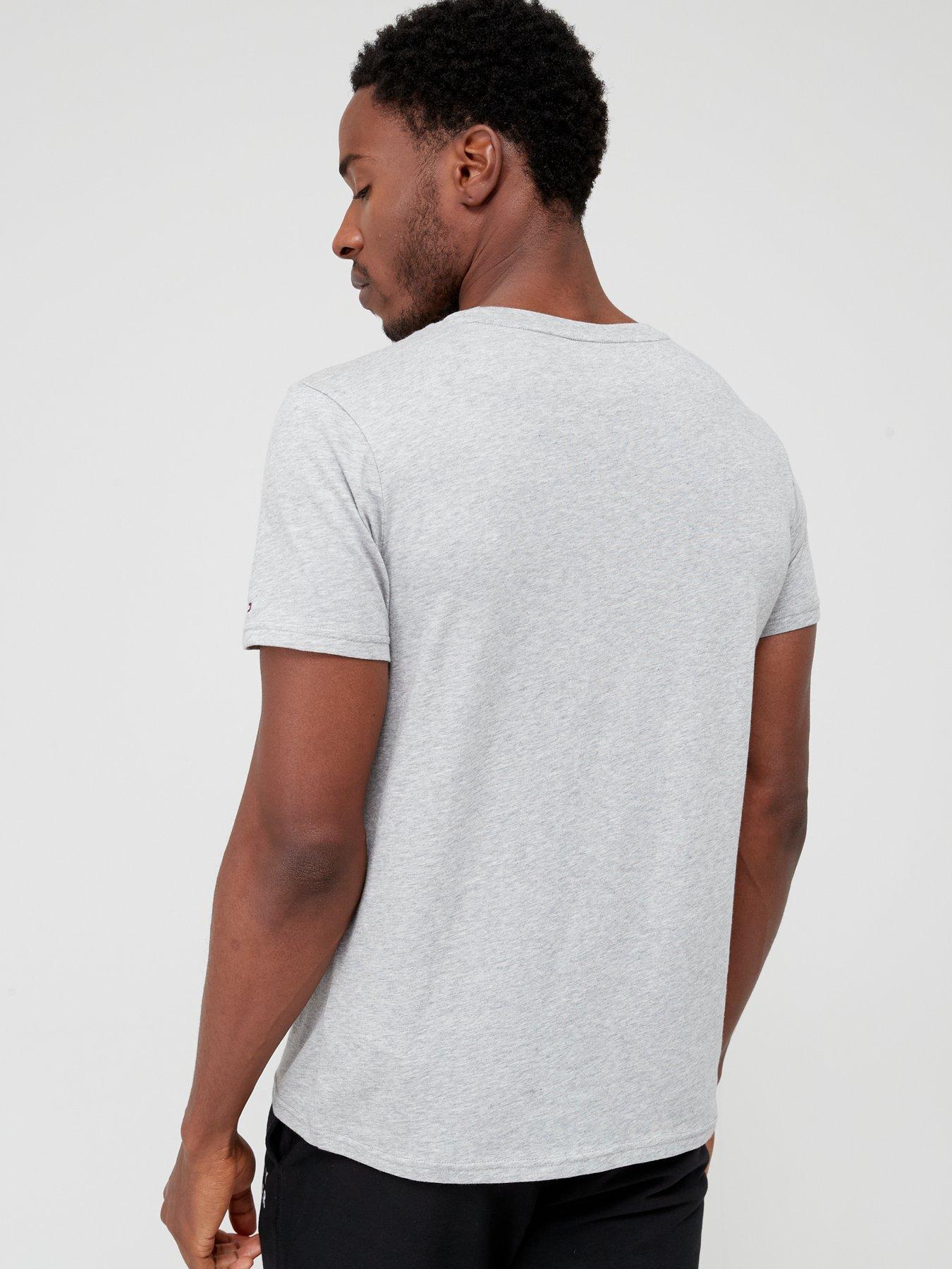  image of tommy-hilfiger-loungewear-crew-neck-t-shirt-light-grey