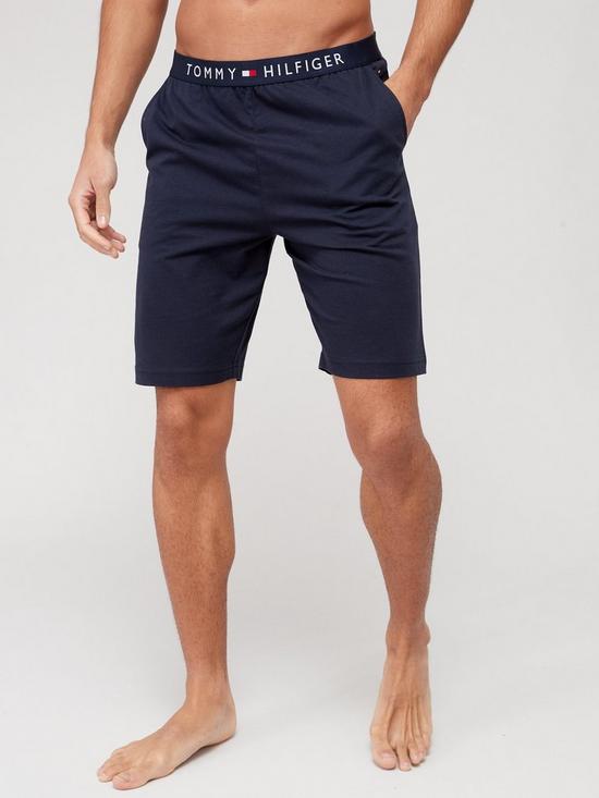 front image of tommy-hilfiger-jersey-lounge-short-navy
