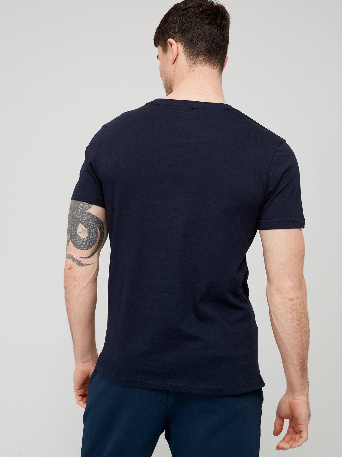  image of tommy-hilfiger-loungewear-logo-t-shirt-navy