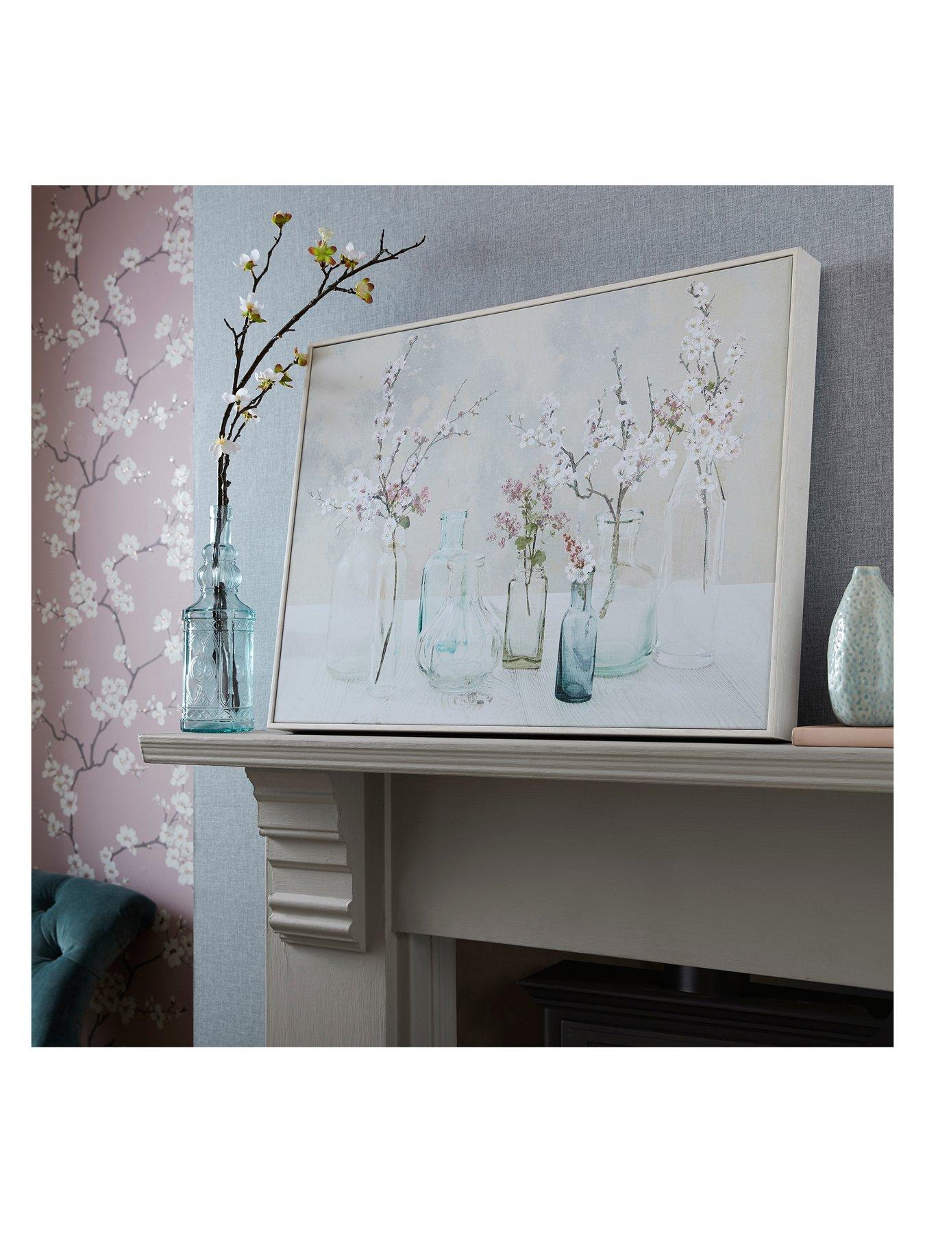  image of art-for-the-home-apple-blossom-bottles-canvas-wall-art