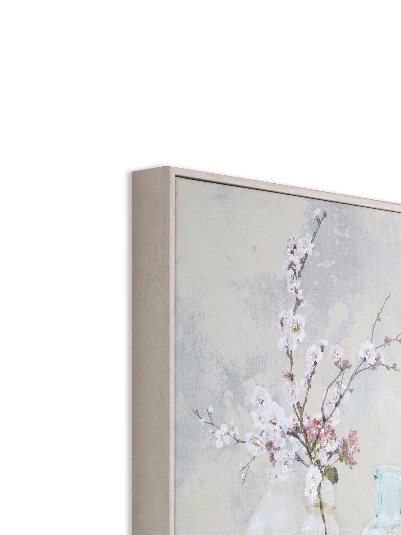  image of art-for-the-home-apple-blossom-bottles-canvas-wall-art