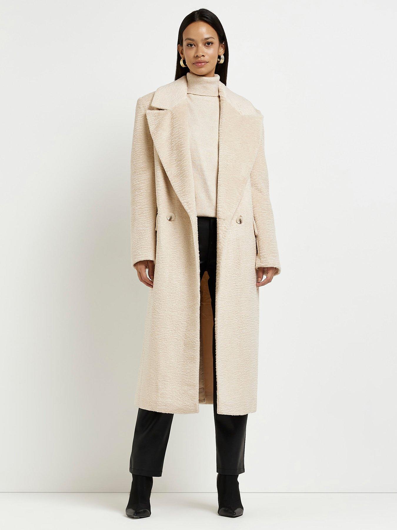 Long Tailored Coat Cream