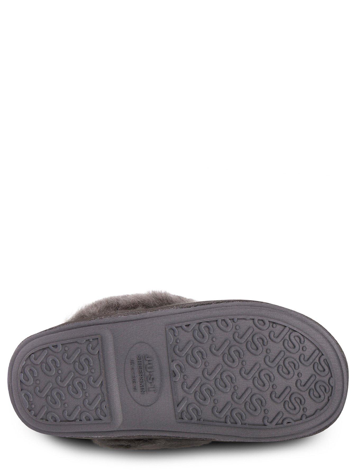  image of just-sheepskin-ladies-duchess-sheepskin-slippers-grey