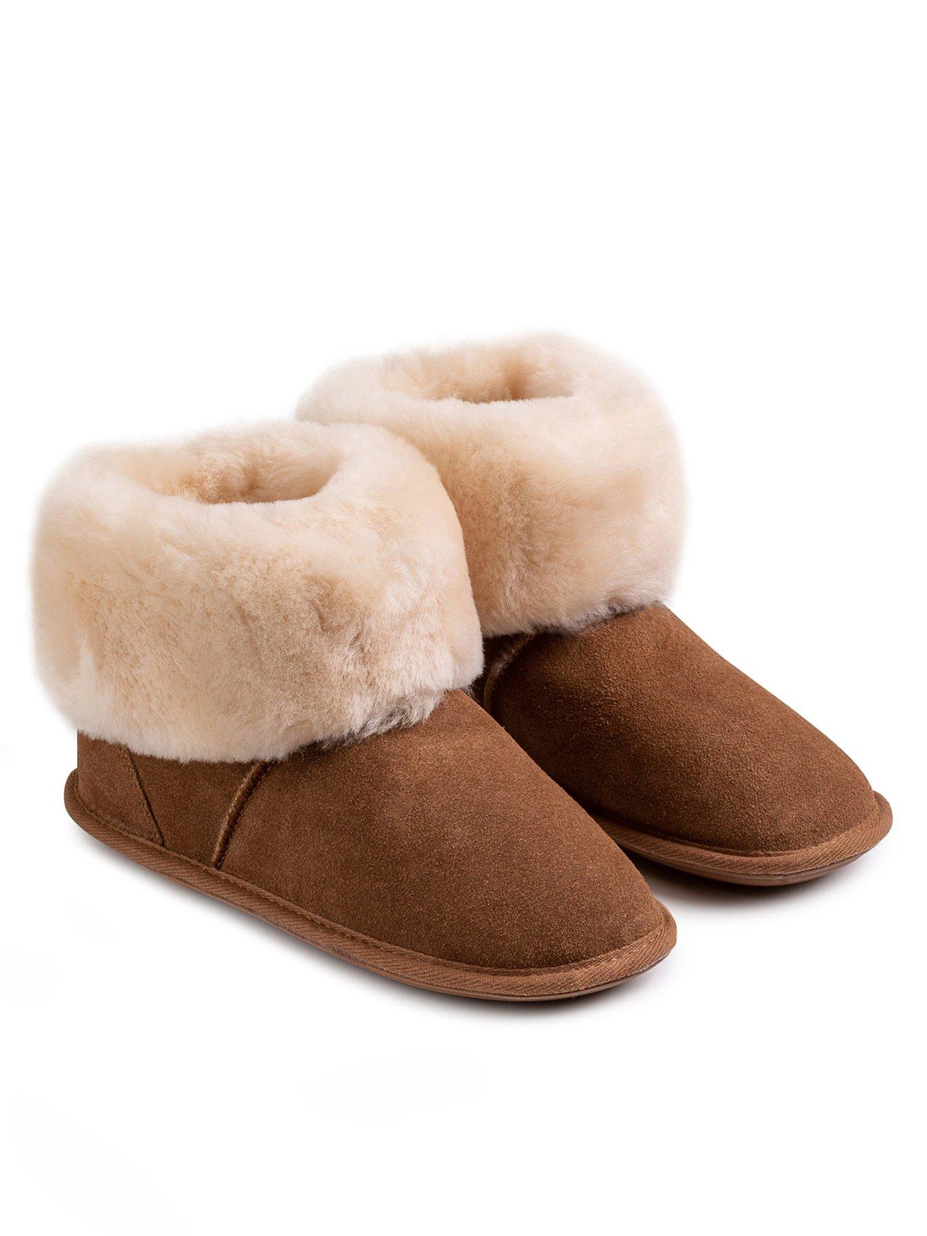 undefined Ladies Albery Sheepskin Boot Slippers - Brown