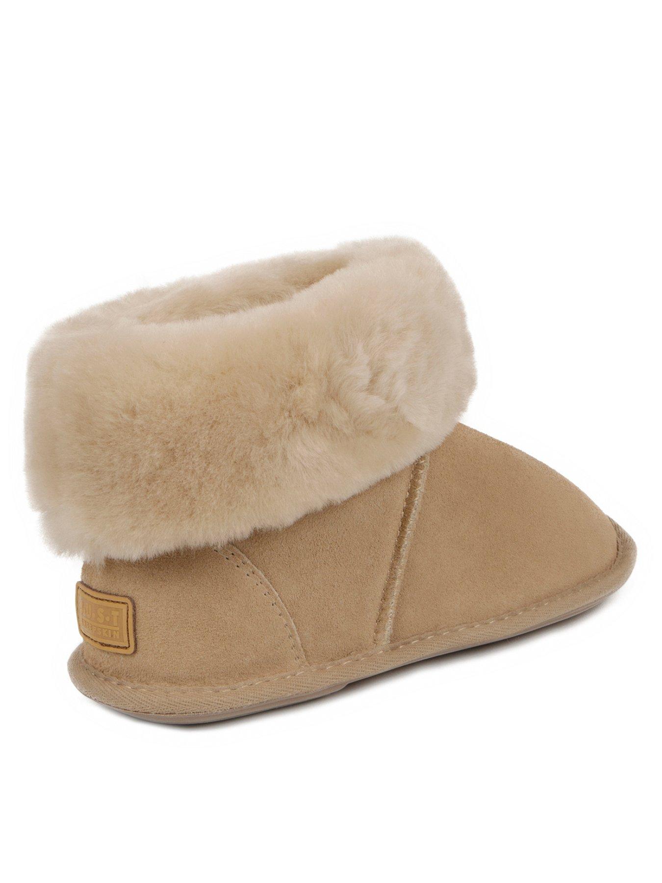 Just Sheepskin Ladies Albery Sheepskin Boot Slippers Brown