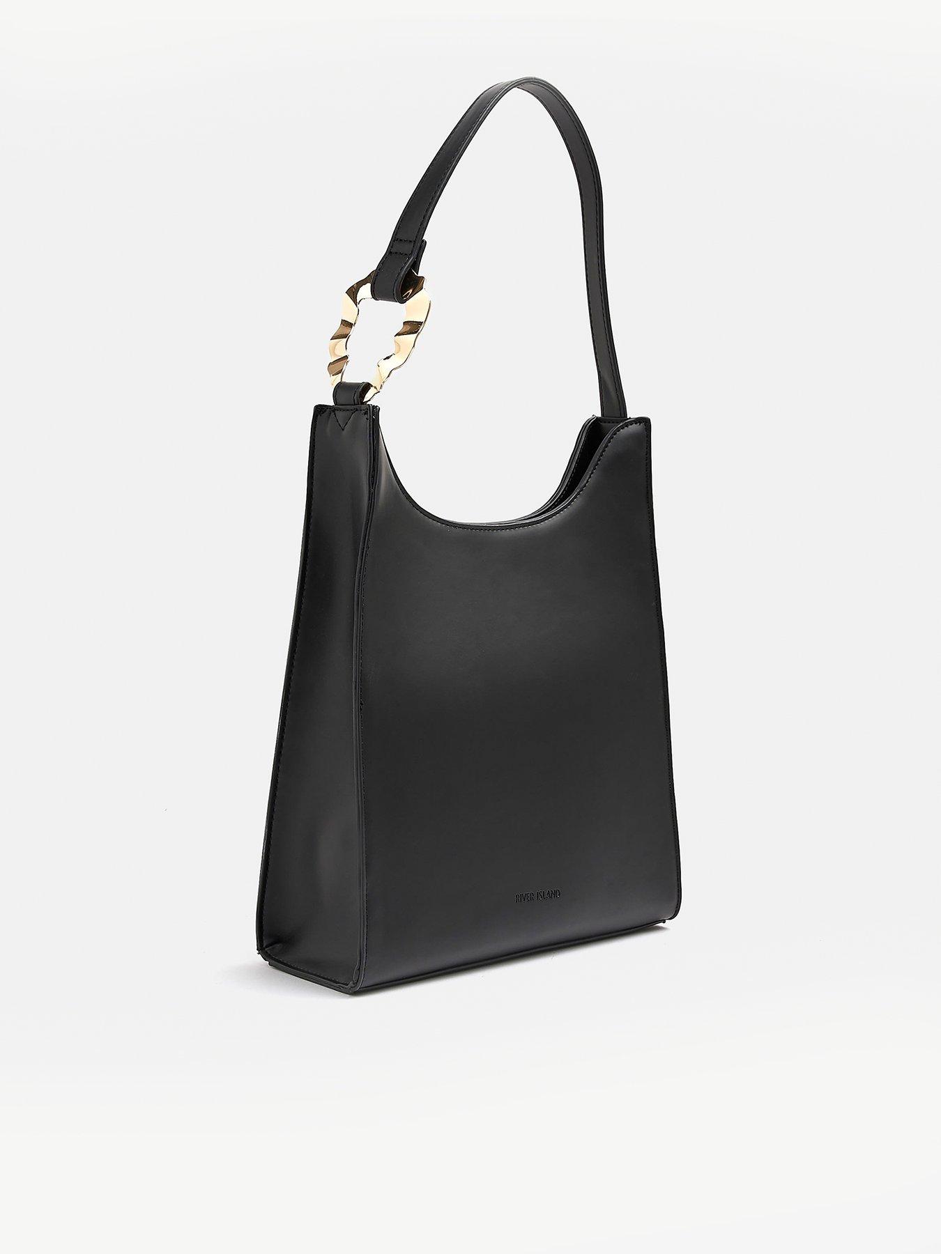  image of river-island-plain-shoulder-bag-black