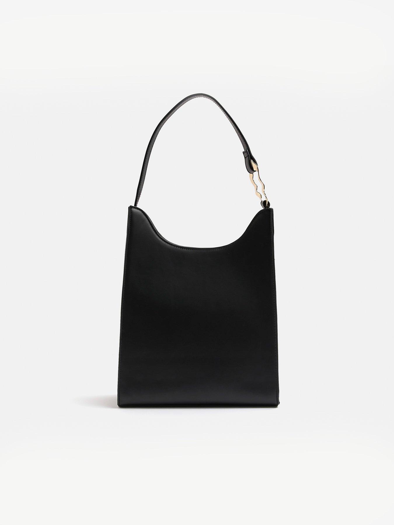  image of river-island-plain-shoulder-bag-black