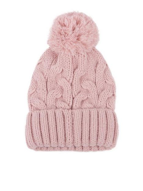 totes-chunky-knit-hat-pink