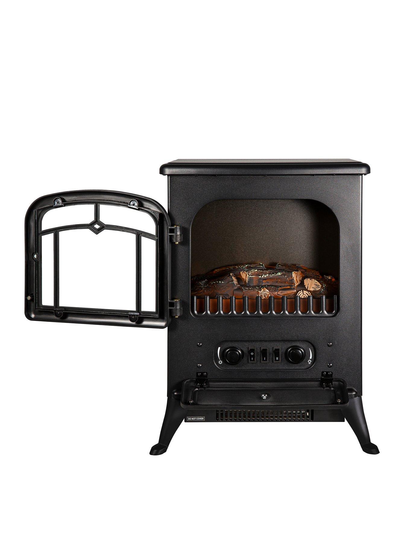 Russell Hobbs RHEFSTV1002B 1.85KW Black Electric Stove Fire