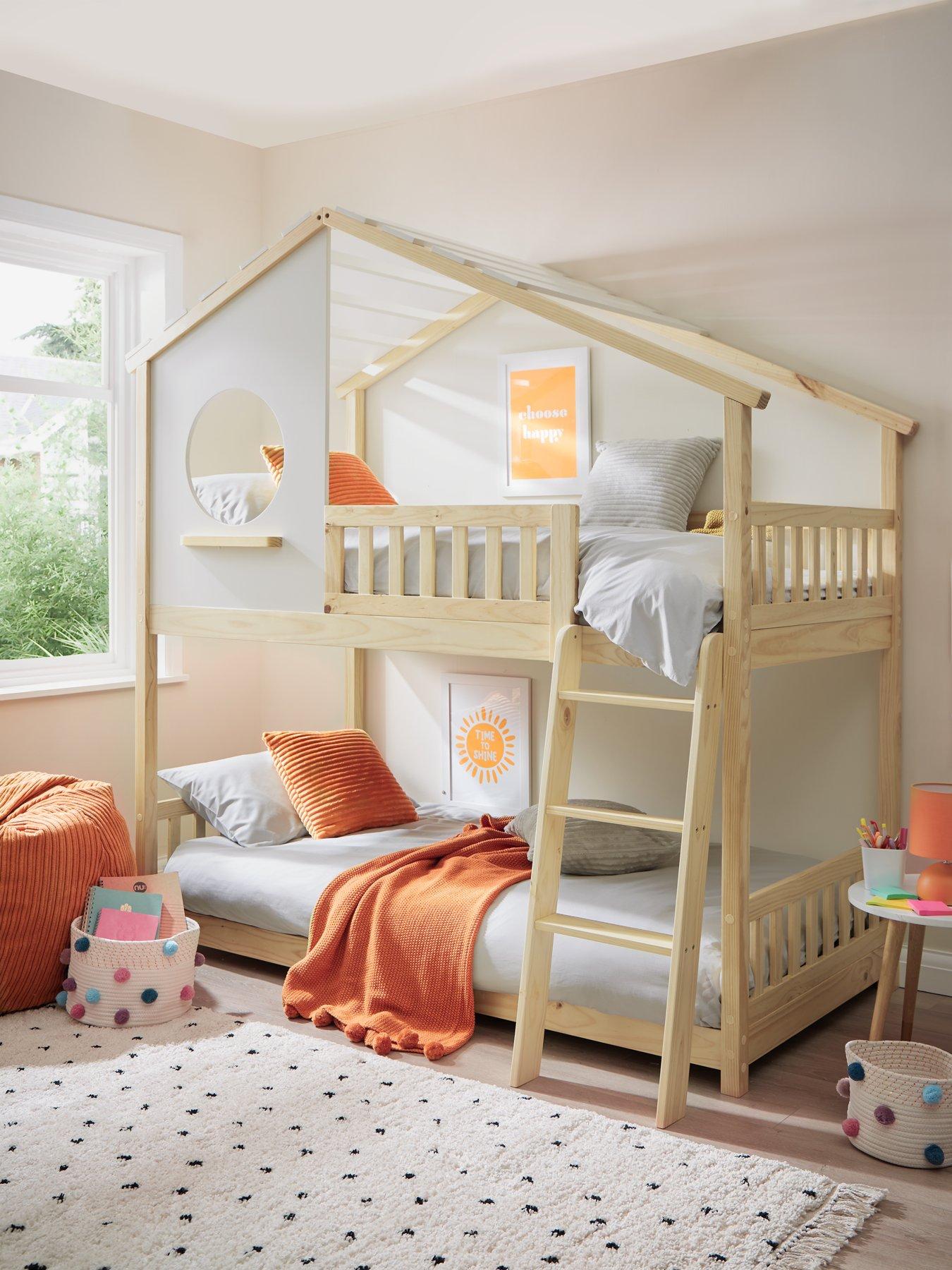 Very Home Pixie Solid Pine Bunk Bed with Mattress Options (Buy and SAVE!)