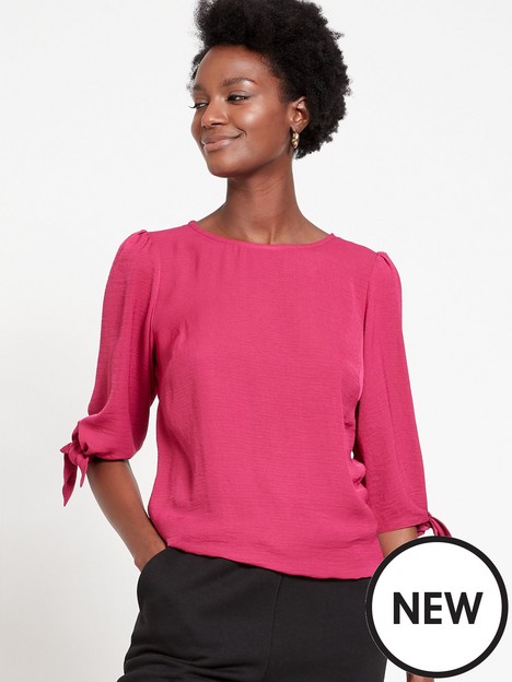 everyday-tie-sleeve-shell-top-pink