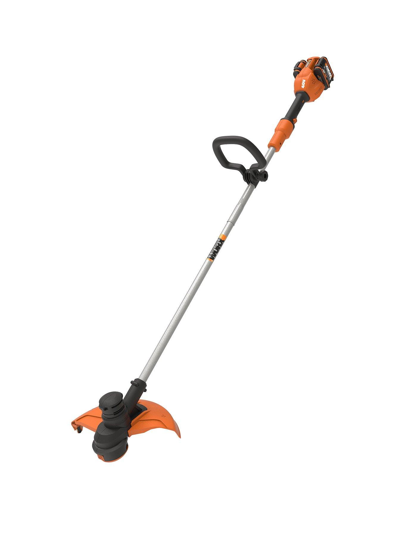 Image 1 of 7 of Worx 40V PowerShare 33cm Cordless Grass Trimmer with x2 2.0Ah Batteries &amp; Charger