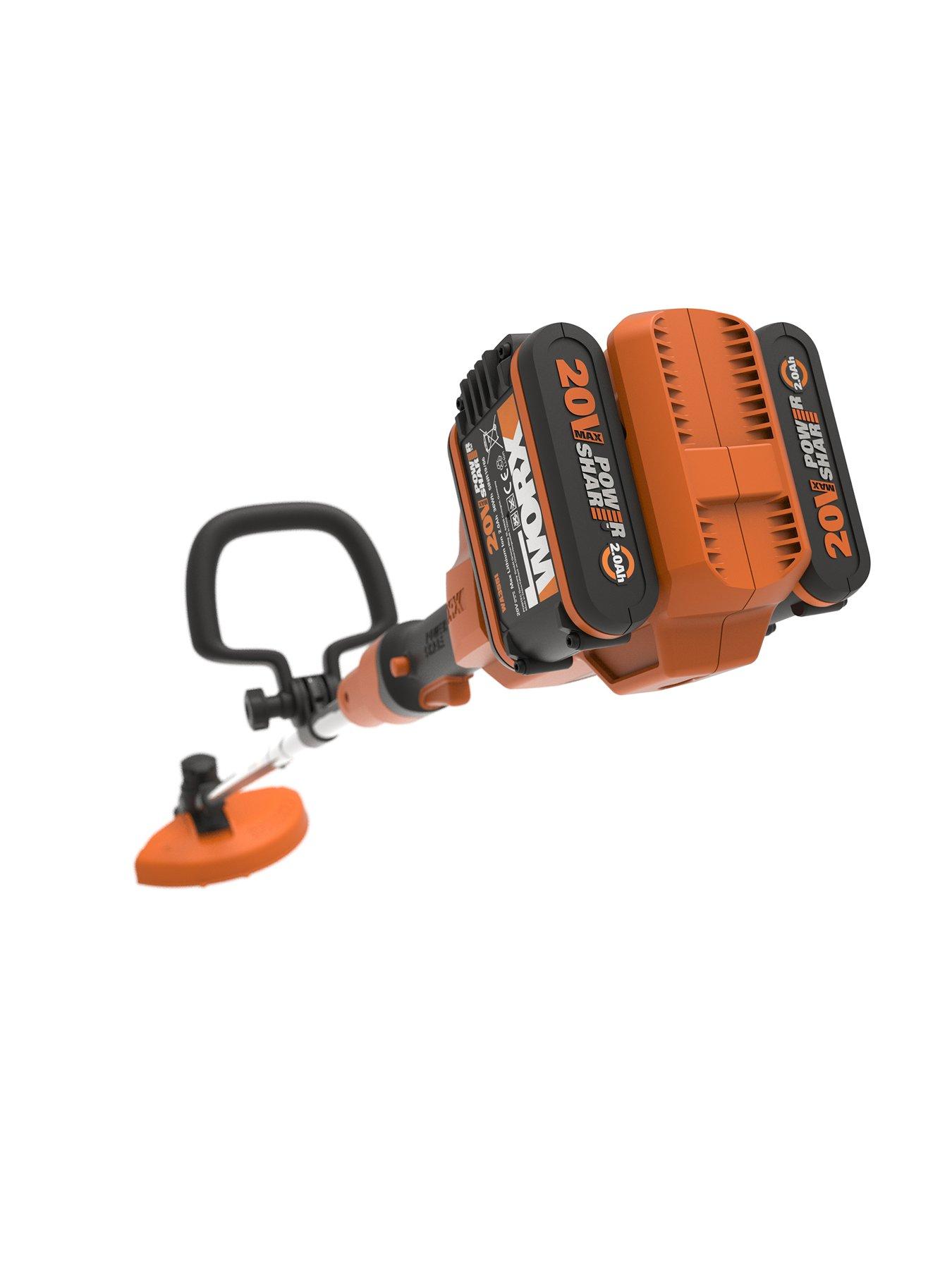 Image 4 of 7 of Worx 40V PowerShare 33cm Cordless Grass Trimmer with x2 2.0Ah Batteries &amp; Charger