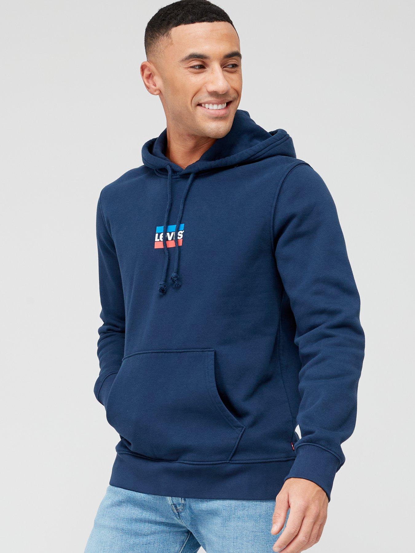 Levi's Standard Graphic Overhead Hoodie - Navy | littlewoods.com