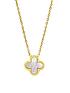  image of say-it-with-diamonds-luck-collection-necklace-stainless-steel-gold-faux-pearl