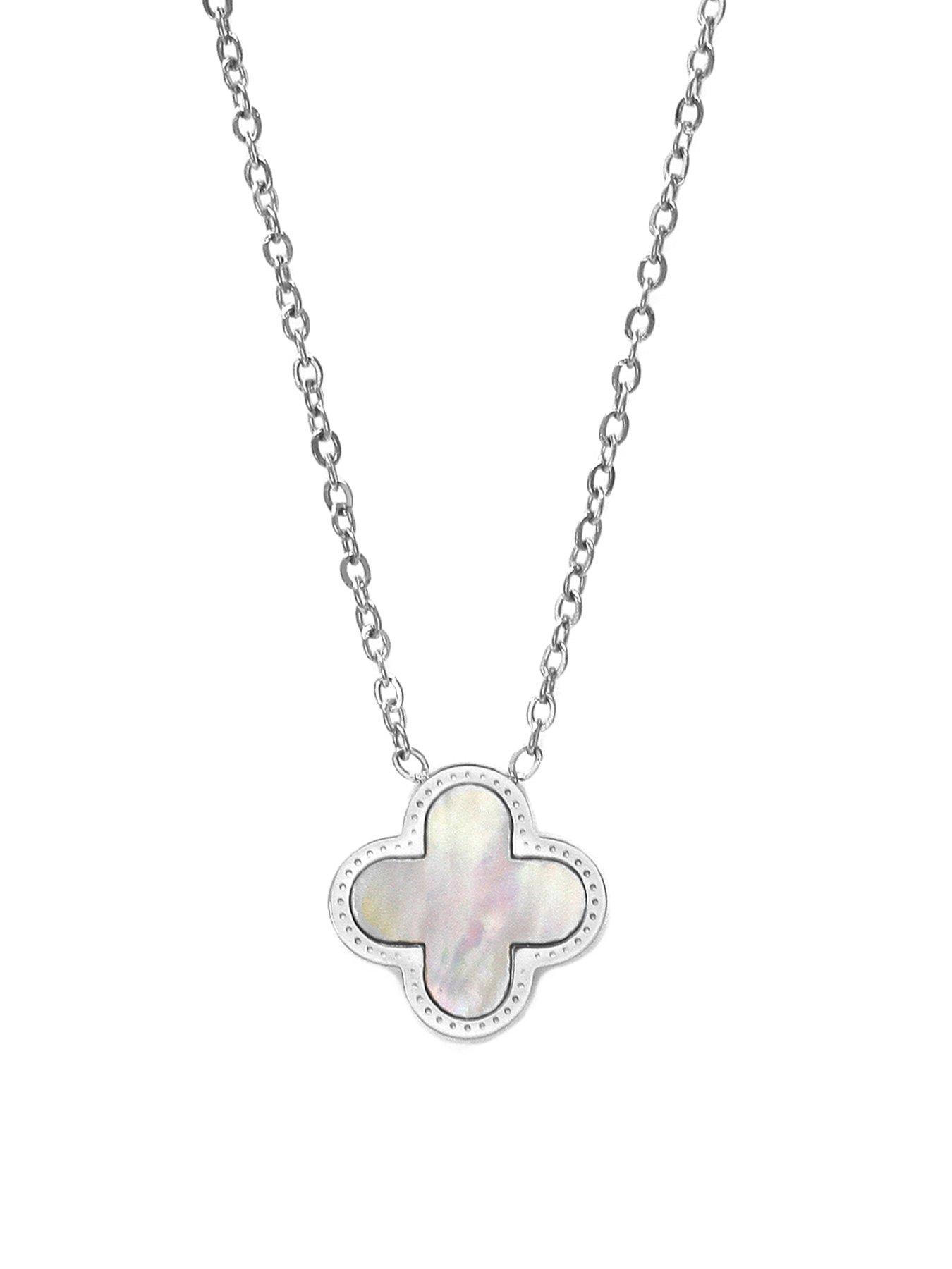 say-it-with-luck-collection-necklace-stainless-steel-silver-faux-pearl